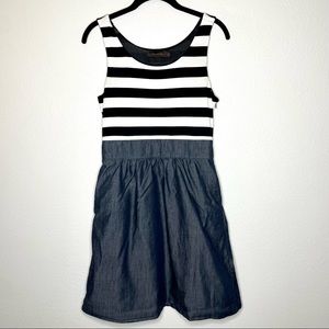 The Limited • Striped and Chambray Dress 6
